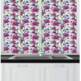 thumbnail image 1 of Ambesonne Thistle Kitchen Curtains, Colorful Summer Nature, 55"x39", Multicolor, 1 of 2