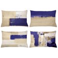 thumbnail image 1 of Ambesonne Throw Pillow Cover 4 Pack, , 12"x20", Violet Blue and Beige, 1 of 2