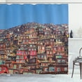 thumbnail image 1 of Ambesonne Tibetan Shower Curtain, Old Houses Larung Gar, 69"Wx84"L, Multicolor, 1 of 3