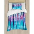 thumbnail image 1 of Ambesonne Tie Dye Close Up Vertical Gradient Tie Dye Figures Hippie Alter Life Retro Artwork Duvet Cover Set, 1 of 3