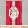 thumbnail image 1 of Ambesonne Tiger Emoji Curtains, Wild Cat Face in Circle, Pair of 28"x95", Dark Coral Pale Camel, 1 of 2