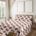 thumbnail image 1 of Ambesonne Tiger Fitted & Flat Sheet with Sham 3 Pcs Set, Asian Animal Swirly Pattern, Twin, Burnt Orange Vermilion, 1 of 1