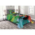 thumbnail image 1 of Ambesonne Tiger Quilted Bedspread Set 2 Pcs, Abstract Bengal Tiger, Twin Size, Multicolor, 1 of 3