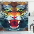 thumbnail image 1 of Ambesonne Tiger Shower Curtain, Abstract Portrait Animal, 69"Wx70"L, Multicolor, 1 of 3