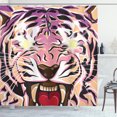 thumbnail image 1 of Ambesonne Tiger Shower Curtain, Strong Animal Eyes, 69"Wx70"L, Multicolor, 1 of 3
