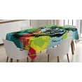 thumbnail image 1 of Ambesonne Tiger Tablecloth Rectangular Table Cover, Abstract Bengal Tiger, 60"x90", Multicolor, 1 of 4