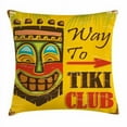 thumbnail image 1 of Ambesonne Tiki Bar Decor Way to Tiki Club Square Pillow Cover, 1 of 2