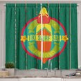 thumbnail image 1 of Ambesonne Tiki Bar Kitchen Curtains, Surf Bar Holiday, 55"x39", Multicolor, 1 of 3