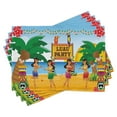 thumbnail image 1 of Ambesonne Tiki Bar Place Mats Set of 4, Luau Party Dance, Standard Size, Multicolor, 1 of 6