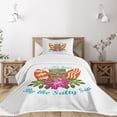 thumbnail image 1 of Ambesonne Tiki Bar Quilted Bedspread Set 2 Pcs, Words Hibiscus, Twin Size, Multicolor, 1 of 5