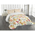 thumbnail image 1 of Ambesonne Tiki Bar Quilted Bedspread Set 3 Pcs, Tropic Cocktails, King Size, Multicolor, 1 of 5