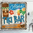 thumbnail image 1 of Ambesonne Tiki Bar Shower Curtain, Vintage Sign, 69"Wx70"L, Multicolor, 1 of 3