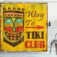 thumbnail image 1 of Ambesonne Tiki Bar Shower Curtain, Way to Tiki Club, 69"Wx70"L, Multicolor, 1 of 3