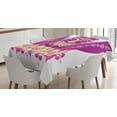 thumbnail image 1 of Ambesonne Tiki Bar Tablecloth Rectangular Table Cover, Aloha Surfboards, 60"x84", Pale Yellow Hot Pink, 1 of 3