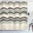 thumbnail image 1 of Ambesonne Tiles Shower Curtain, Antique Roman Retro Pattern, 69"Wx70"L, Dust Champagne, 1 of 1