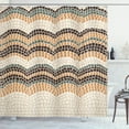 thumbnail image 1 of Ambesonne Tiles Shower Curtain, Antique Roman Retro Pattern, 69"Wx84"L, Sand Brown, 1 of 4
