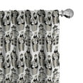 thumbnail image 1 of Ambesonne Tradition Window Curtains, Wise Men with Gift Boxes, Each 28" W x 95" L, Dusk Charcoal Grey Tan, 1 of 4