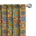 thumbnail image 1 of Ambesonne Traditional Curtains, Azulejo Tile Mosaic, Pair of 28"x63", Multicolor, 1 of 5