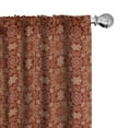 thumbnail image 1 of Ambesonne Traditional Curtains, Ethnic Floral Paisley, Pair of 28"x84", Dark Fuchsia and White, 1 of 5