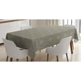 thumbnail image 1 of Ambesonne Traditional Tablecloth Rectangular Table Cover, Interwoven Floral Forms, 60"x84", Purple Grey and Yellow, 1 of 3
