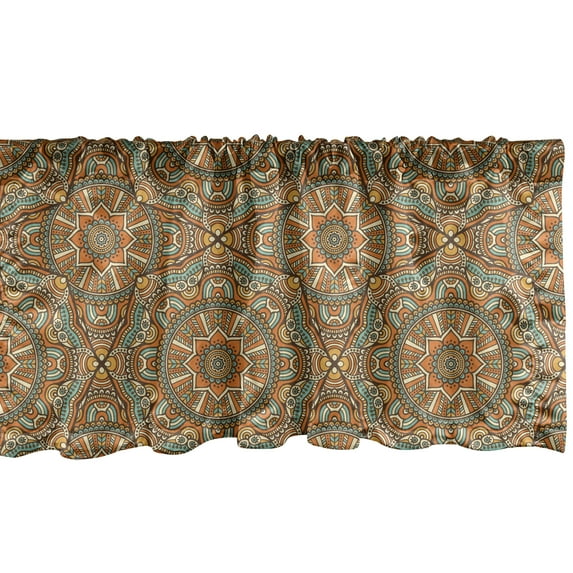 Ambesonne Traditional Window Valance, Boho Moroccan Star, 54" X 12", Multicolor