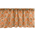 thumbnail image 1 of Ambesonne Traditional Window Valance, Orange Folkloric Damask, 42" x 18", Burnt Orange and Seafoam, 1 of 3