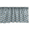 thumbnail image 1 of Ambesonne Traditional Window Valance, Portuguese Tilework, 54" X 12", Royal Blue, 1 of 3