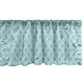 thumbnail image 1 of Ambesonne Traditional Window Valance, Quatrefoil Lattice Art, 54" X 12", Pale Blue and White, 1 of 2