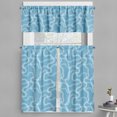 thumbnail image 1 of Ambesonne Train Track Valance & Curtain, Swirl Railroads, 55"x36", Blue Pale Blue White, 1 of 7