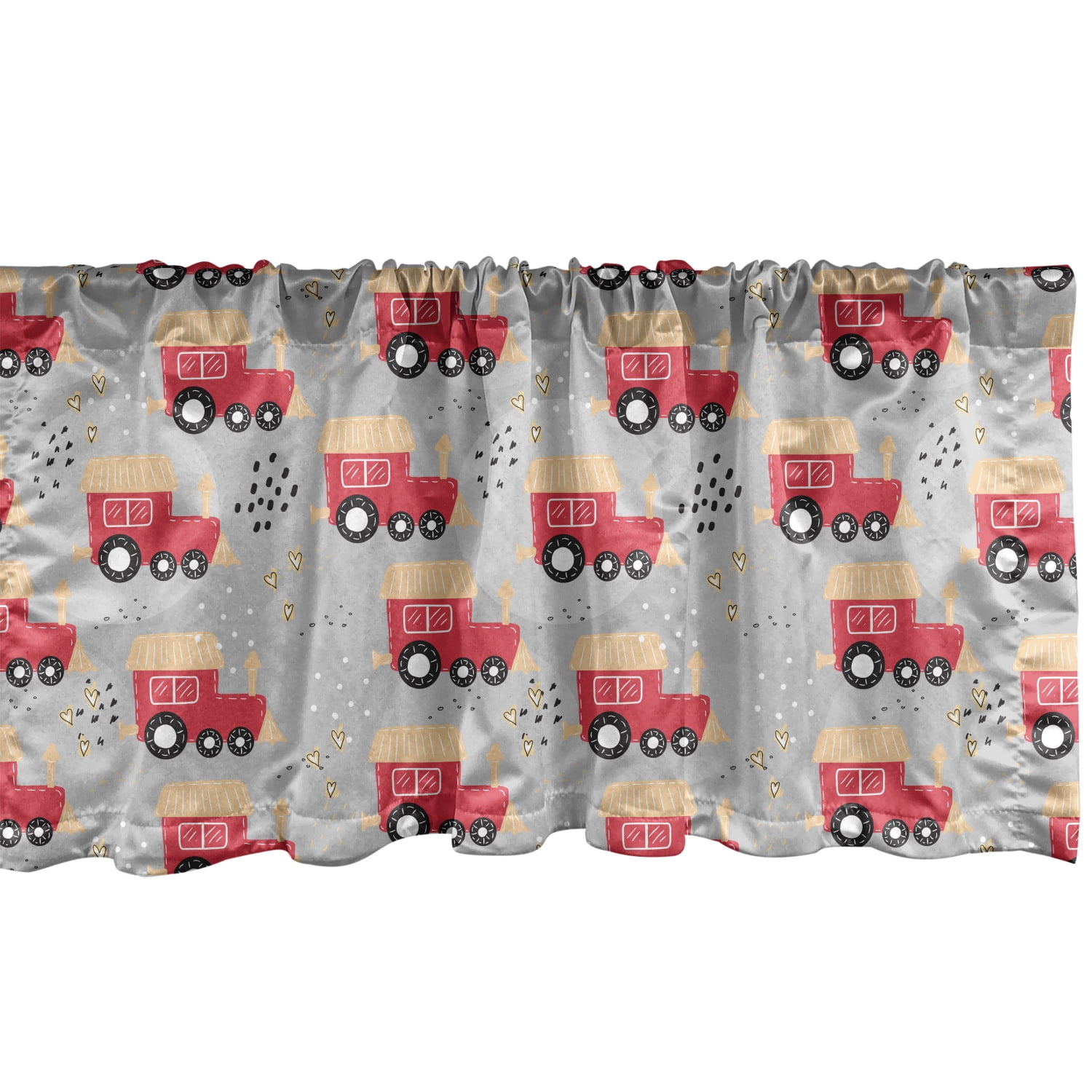 Transit Valances Ambesonne Transportation Valance Pack of 2, Cartoon Train Motifs, 54 ...