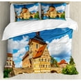 thumbnail image 1 of Ambesonne Travel Duvet Cover Set, City Hall Germany, 2-Calking, Multicolor, 1 of 3