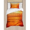 thumbnail image 1 of Ambesonne Travel Duvet Cover Sets, Twilight Karon Beach, 2-Twin, Red Yellow, 1 of 3