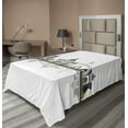 thumbnail image 1 of Ambesonne Travel Flat Sheet, Kiev Skyline Reflection Art, TwinXL Size, Dark Grey Pale Taupe, 1 of 1