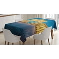 thumbnail image 1 of Ambesonne Travel Tablecloth Rectangular Table Cover, Brandenburg Gate, 52"x70", Blue Yellow Pink, 1 of 4
