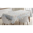 thumbnail image 1 of Ambesonne Travel Tablecloth Rectangular Table Cover, Vintage Rubber Stamps, 60"x90", Multicolor, 1 of 4