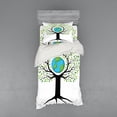 thumbnail image 1 of Ambesonne Tree Bedding Set 3 Pcs, Green Friendly Earth, Twin, Green Black Blue, 1 of 3