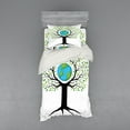 thumbnail image 1 of Ambesonne Tree Bedding Set 3 Pcs, Green Friendly Earth, Twin XL, Green Black Blue, 1 of 3
