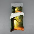 thumbnail image 1 of Ambesonne Tree Bedding Set 3 Pcs, Oak Autumn Leaves, Twin, Orange Green Brown, 1 of 3