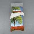 thumbnail image 1 of Ambesonne Tree Bedding Set 3 Pcs, Spring Scenery Flowers, Twin XL, Green Red Blue, 1 of 2