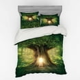 thumbnail image 1 of Ambesonne Tree Bedding Set 4 Pcs, Thirving Jungle Spring Season, Queen, Green Pale Yellow, 1 of 2
