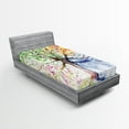 thumbnail image 1 of Ambesonne Tree Fitted Sheet 2 Pcs Set, 4 Seasons Colorful, Twin, Multicolor, 1 of 3