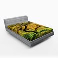 thumbnail image 1 of Ambesonne Tree Fitted Sheet, Large Maple with River, Full Size, Green Yellow, 1 of 2