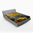 thumbnail image 1 of Ambesonne Tree Fitted Sheet, Maple Falling Leaves, Full Size, Grey Orange, 1 of 2