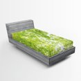 thumbnail image 1 of Ambesonne Tree Fitted Sheet, Nature Summertime Green, Twin Size, Green, 1 of 3