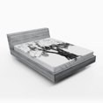 thumbnail image 1 of Ambesonne Tree Fitted Sheet, Olive Tree Retro Nature, Full Size, Black White, 1 of 2