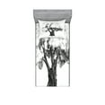 thumbnail image 1 of Ambesonne Tree Fitted Sheet & Pillow Sham Set, Olive Tree Retro Nature, Twin, Black White, 1 of 2