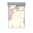thumbnail image 1 of Ambesonne Tree Fitted Sheet & Pillow Sham Set, Park Bench Pastel Color, Queen, Orange Purple, 1 of 2