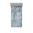thumbnail image 1 of Ambesonne Tree Fitted Sheet & Pillow Sham Set, Rainy Day Winter Branches, Twinxl, Grey, 1 of 2