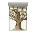thumbnail image 1 of Ambesonne Tree Fitted Sheet & Pillow Sham Set, Sketch Nature, Full, Green Brown, 1 of 3
