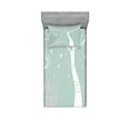 thumbnail image 1 of Ambesonne Tree Fitted Sheet & Pillow Sham Set, Stars Moon Pastel Colored, Twin, Almond Green White, 1 of 2